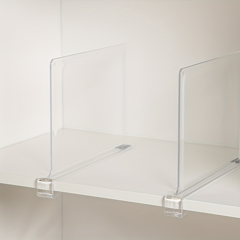 Plastic Shelf Dividers Shelves Display Storage Organization
