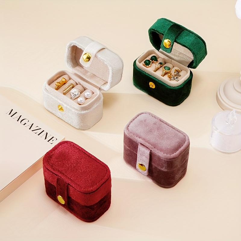 Classic Plastic Ring Earrings Jewelry Storage Box - Temu