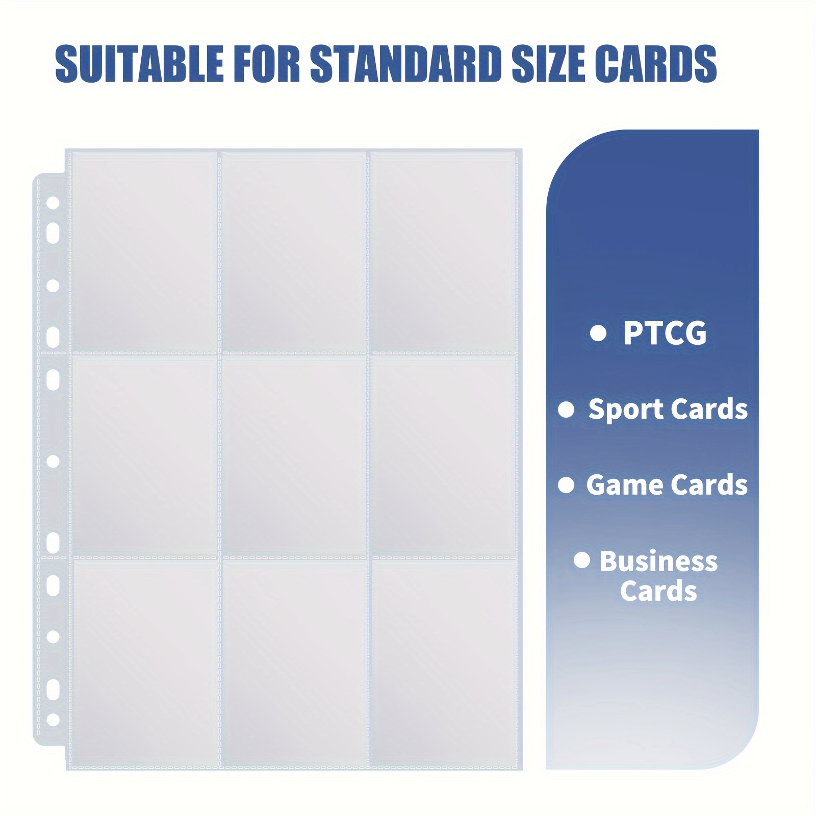 360 Pockets Premium Double Side Trading Card Sleeves Pages[ - Temu