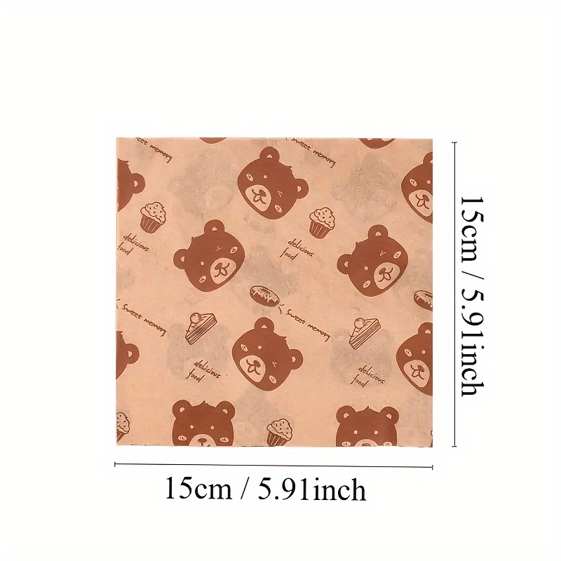 Bear Deli Paper Sheets Cute Kawaii Fast Food Sandwich - Temu