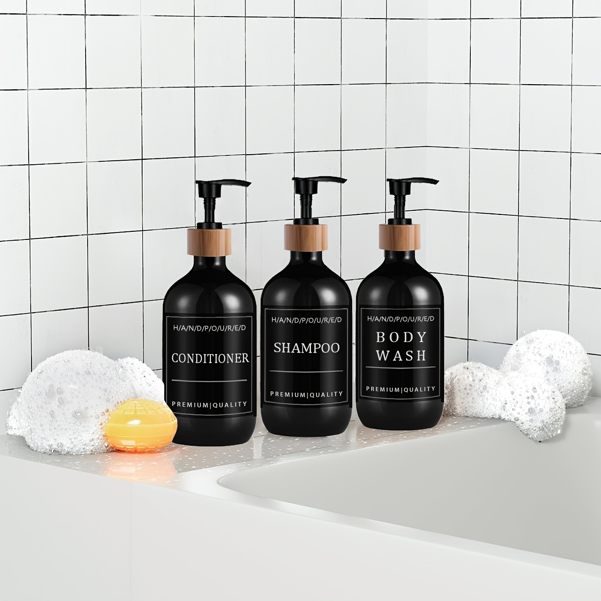 3 Flaconi Lozione Dispenser Shampoo E Balsamo 500 Ml Pompa - Temu Italy