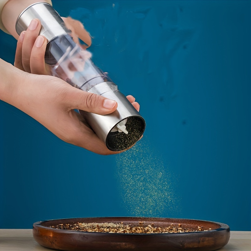 Premium Stainless Steel Salt And Pepper Grinder, Adjustable Ceramic Sea Salt  Grinder & Pepper Grinder - Tall Glass Salt And Pepper Shakers For  Restaurant For Restaurant Kitchen - Temu