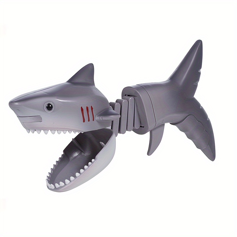 Funny Telescopic Spring Shark Dinosaur Manipulator Clamp Bite Hand Prank Toy