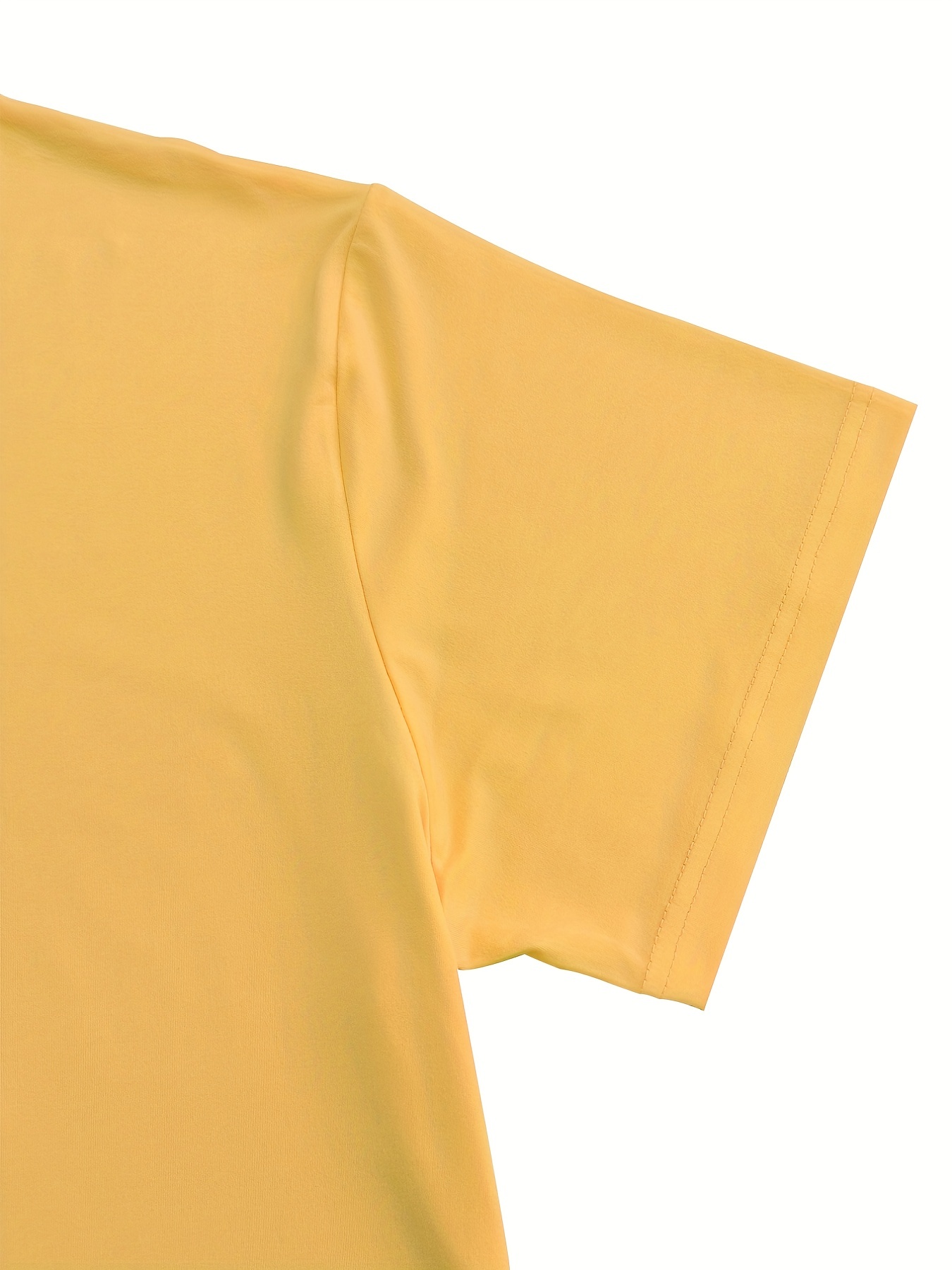 Plus Size Basic T-shirt, Women's Plus Plain Short Sleeve Round Neck Medium Stretch T-shirt