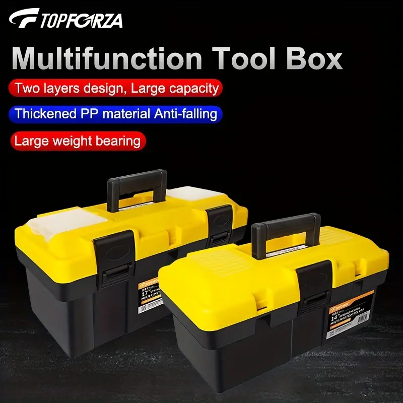 Tool Box Multifunction Plastic Toolbox Locable Two Layer - Temu Canada
