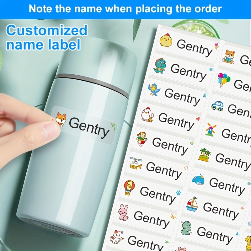 Custom Name Sticker Transparent Stickers Waterproof Crafted - Temu