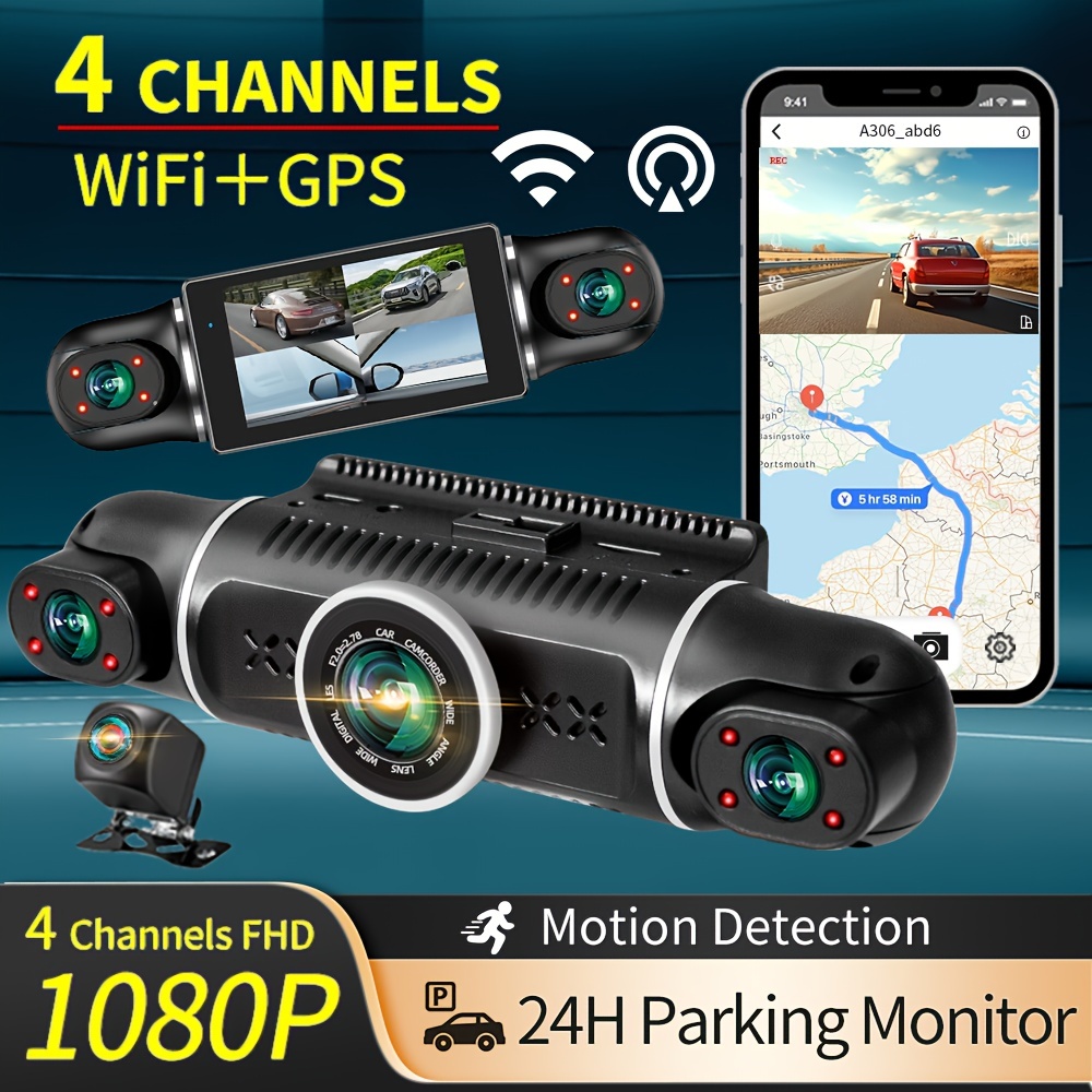 HP M550 MOTO CAM 2 Channel Moto Dashcam Hp1080 With Wifi & Memory Card 64GB  Include