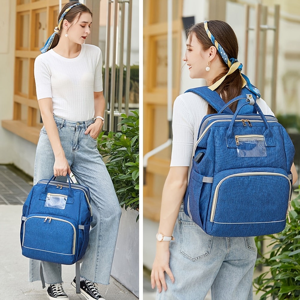 Large Capacity Mummy Backpack with USB Interface & Insulation Pocket