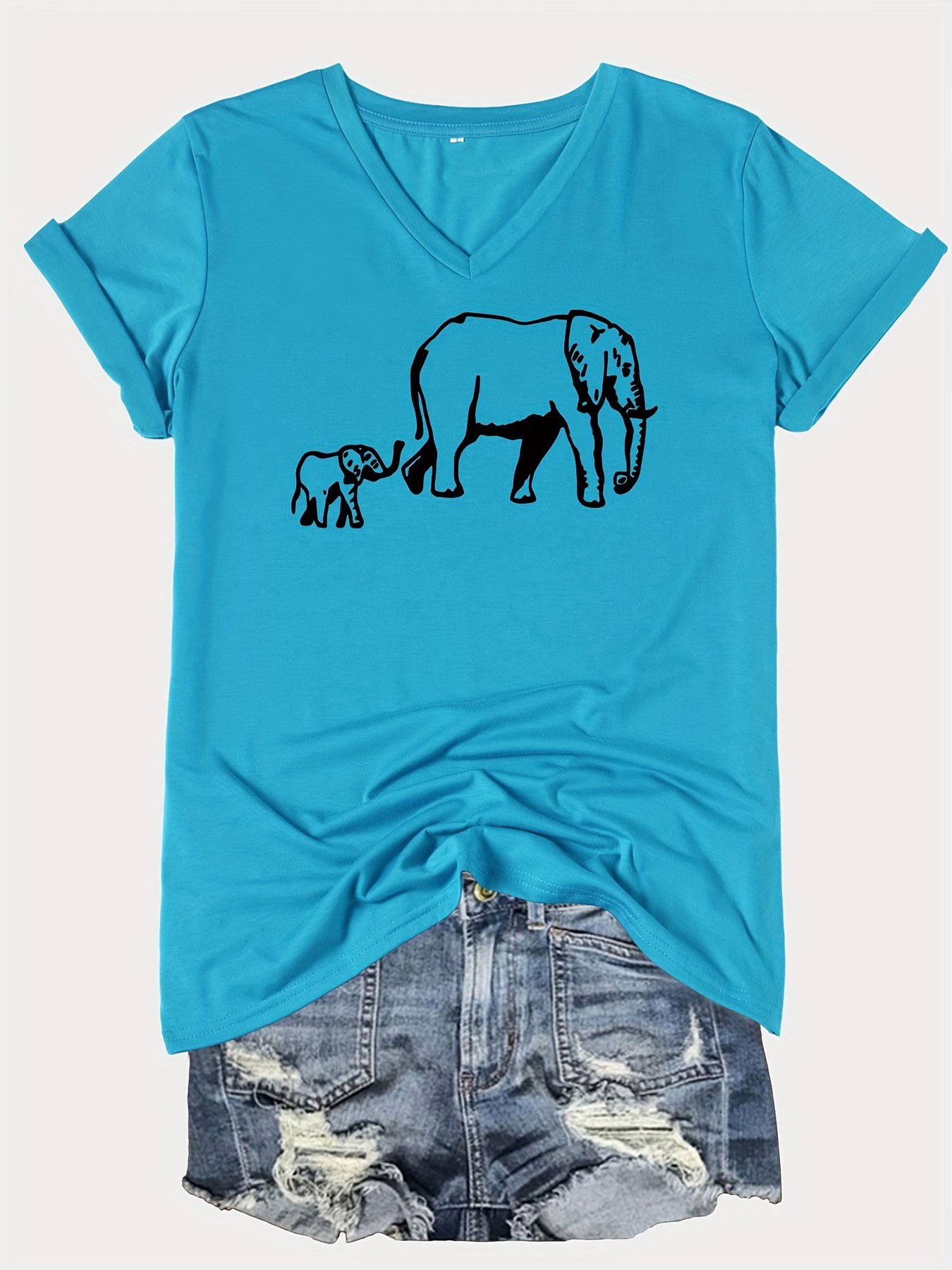 Turquoise Elephant Shorts