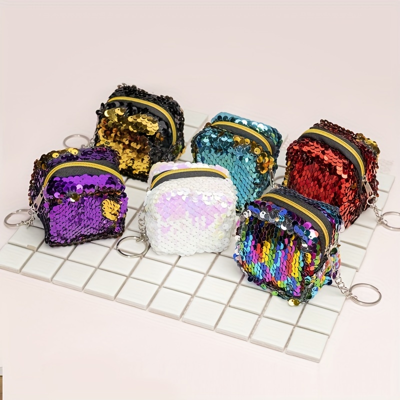 Mini Vintage Zipper Coin Purse, Portable Clutch Bag, Versatile Keychain Bag  With Keyring - Temu