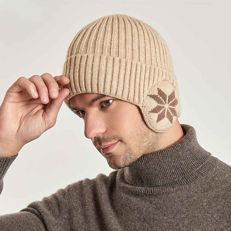 Thickened Velvet Knitted Woolen Hats for Winter, Ear Protection