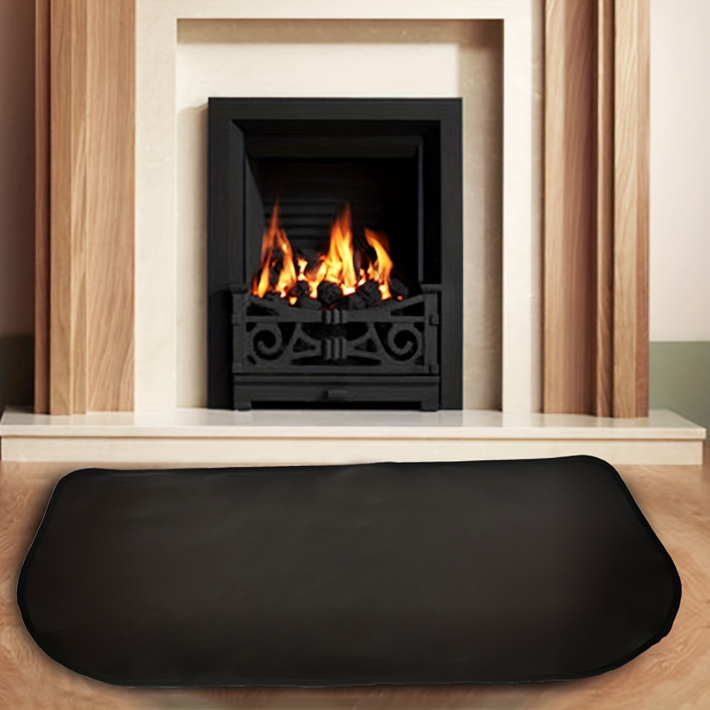 Tapis de foyer de cheminée ignifuge, tapis de cheminée résistant au feu  demi-cercle, zone de foyer antidérapant Premium