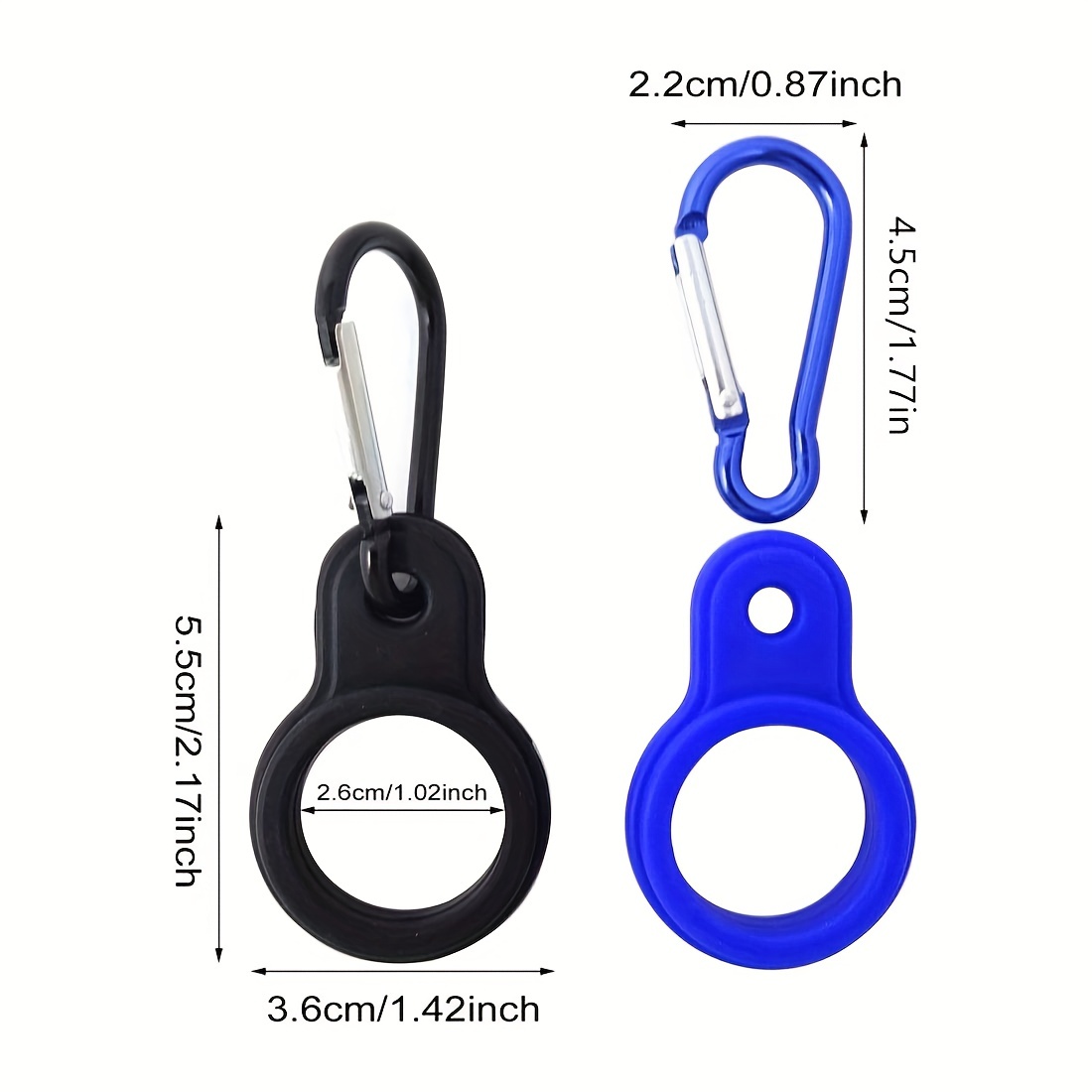 1pc Silicone Water Bottle Carrier Buckle, Colorful Bottle Holder with Keychain Clip Ring, Cup Accessories,Temu