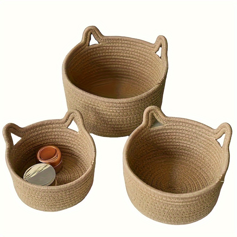 CubesLand Small Cube Shelf Closet Storage Baskets Bins Set 2,Woven Basket  for Organizing/Storage, Long-lasting &Skin-friendly Storage Basket Bin,Stylish  Room Decor Basket,Camel/Mixed Black Rope Basket - Yahoo Shopping