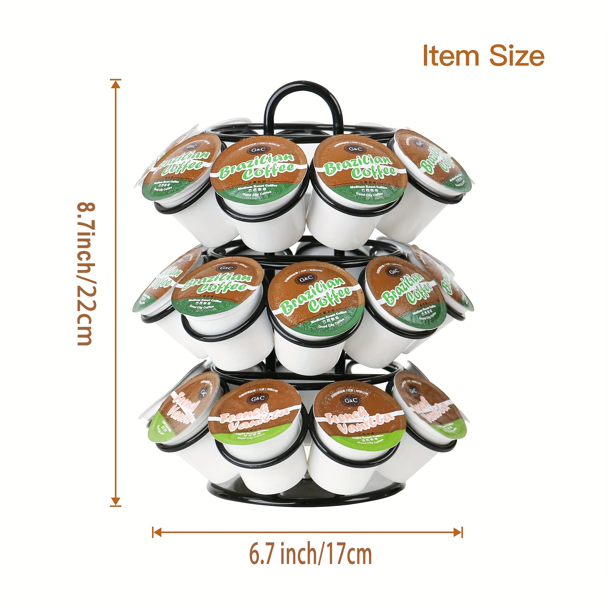 Rotating Coffee Pod Storage Rack Compatible With K cup - Temu