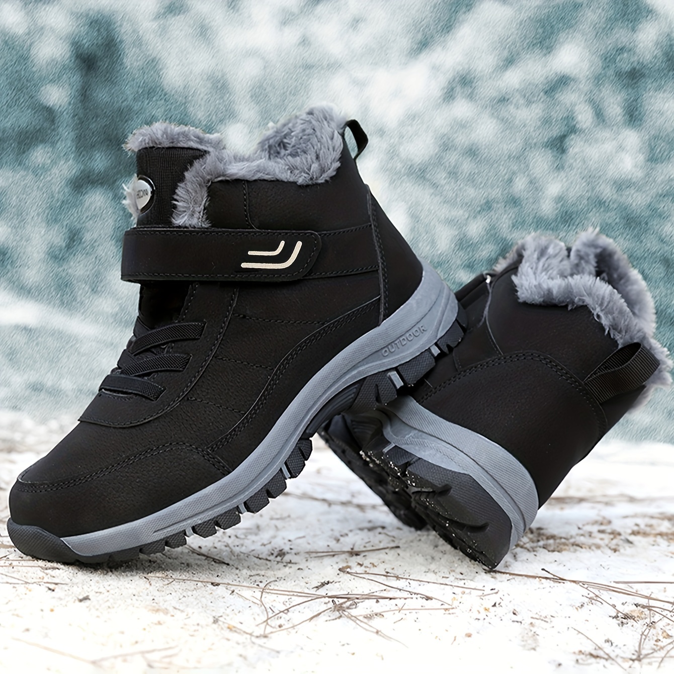 Men's winter warm velvet on sale boots