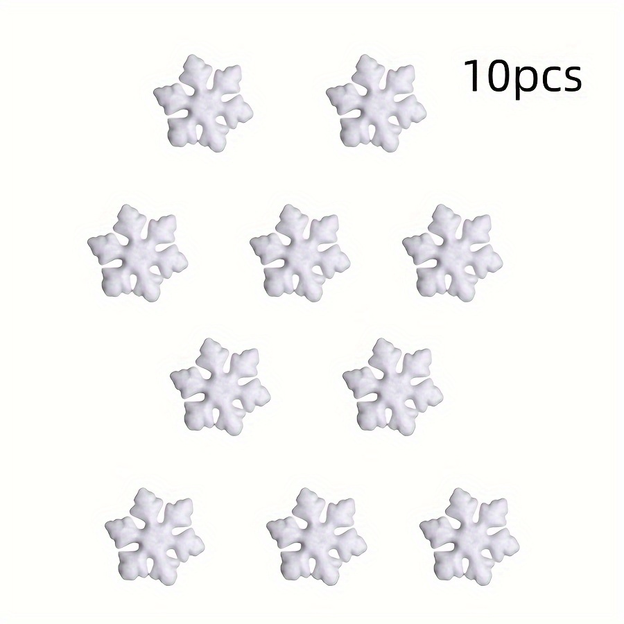 Polystyrene Foam 3D Snowflakes Plain White Foam Snow Decoration