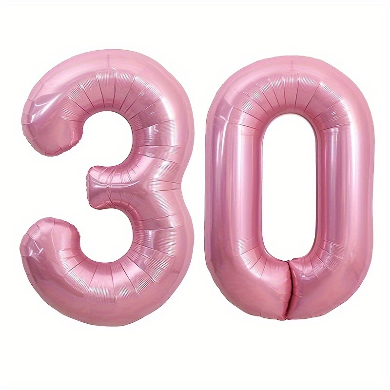 Globo de 40 con el número 40, color rosa, globos grandes de Mylar de 40  pulgadas para hombres de 40 años, decoraciones de fiesta de cumpleaños,  bodas