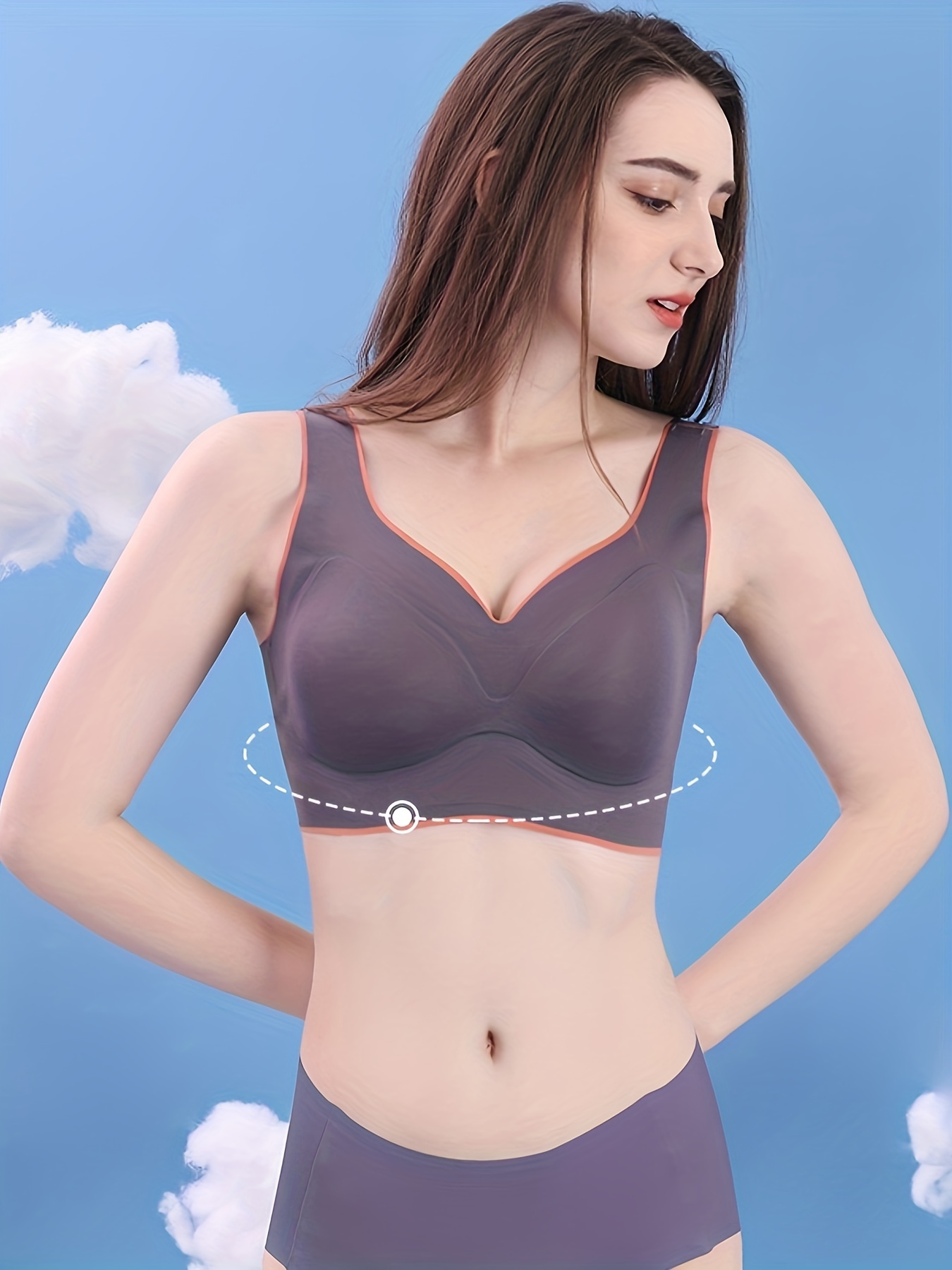 Traceless Bra Size Thermal Breast Women's Underwear Vest - Temu