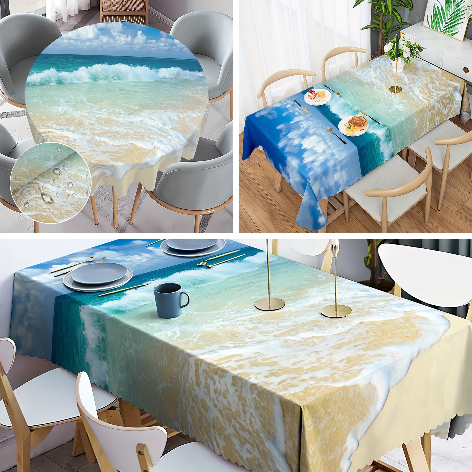 Ocean Themed Tablecloth - Temu Canada