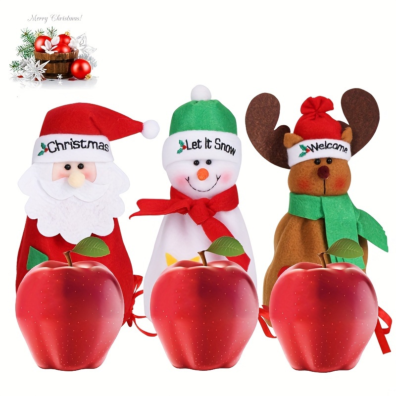 Christmas Red Velvet Santa Claus Bags With Drawstring Cord - Temu