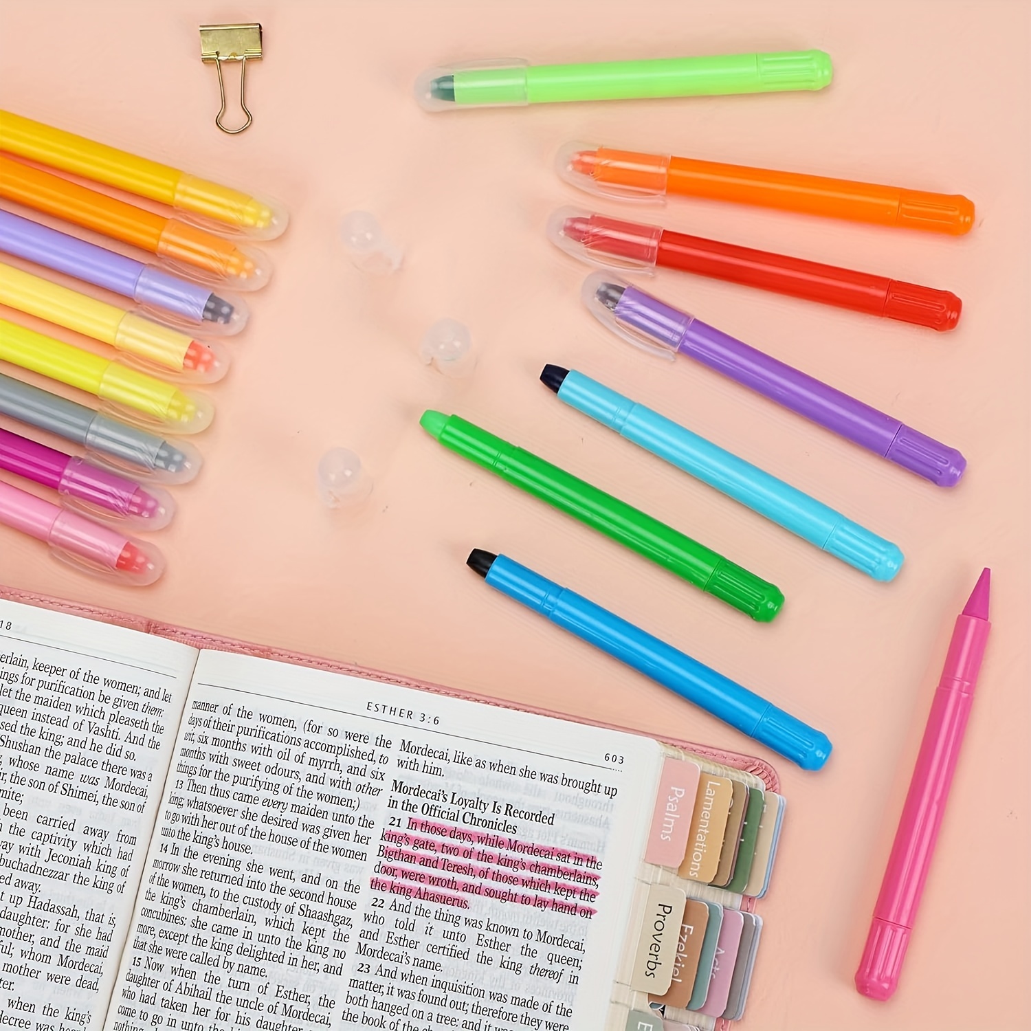 No Bleed Bible Highlighters Assorted Colors Gel Highlighters - Temu