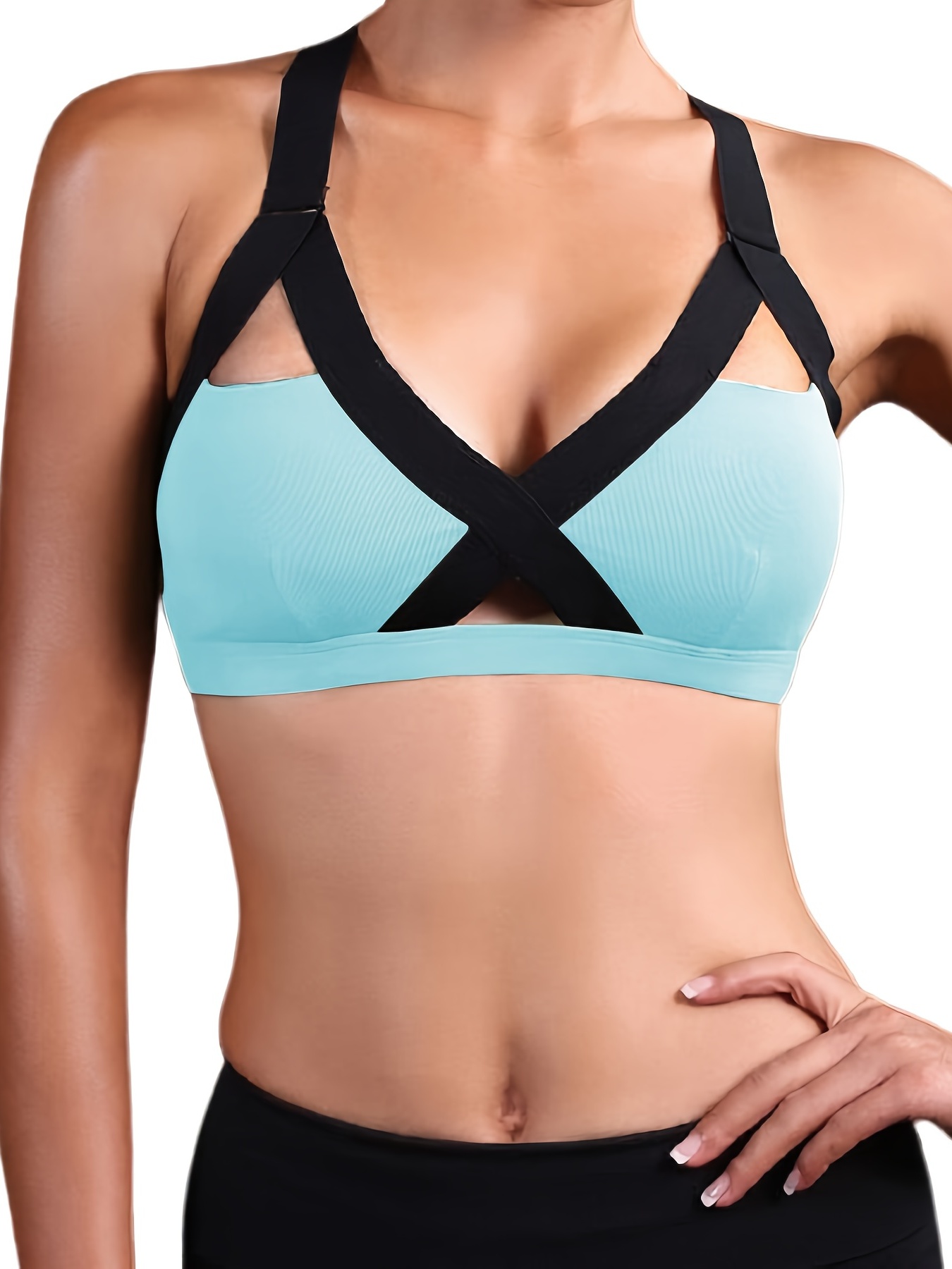 Halter Womens Sports Bras High Support Supportive Solid Plus Size Gym for  Women Scoop Neck Longline High Impact Yoga : : Clothing, Shoes &  Accessories