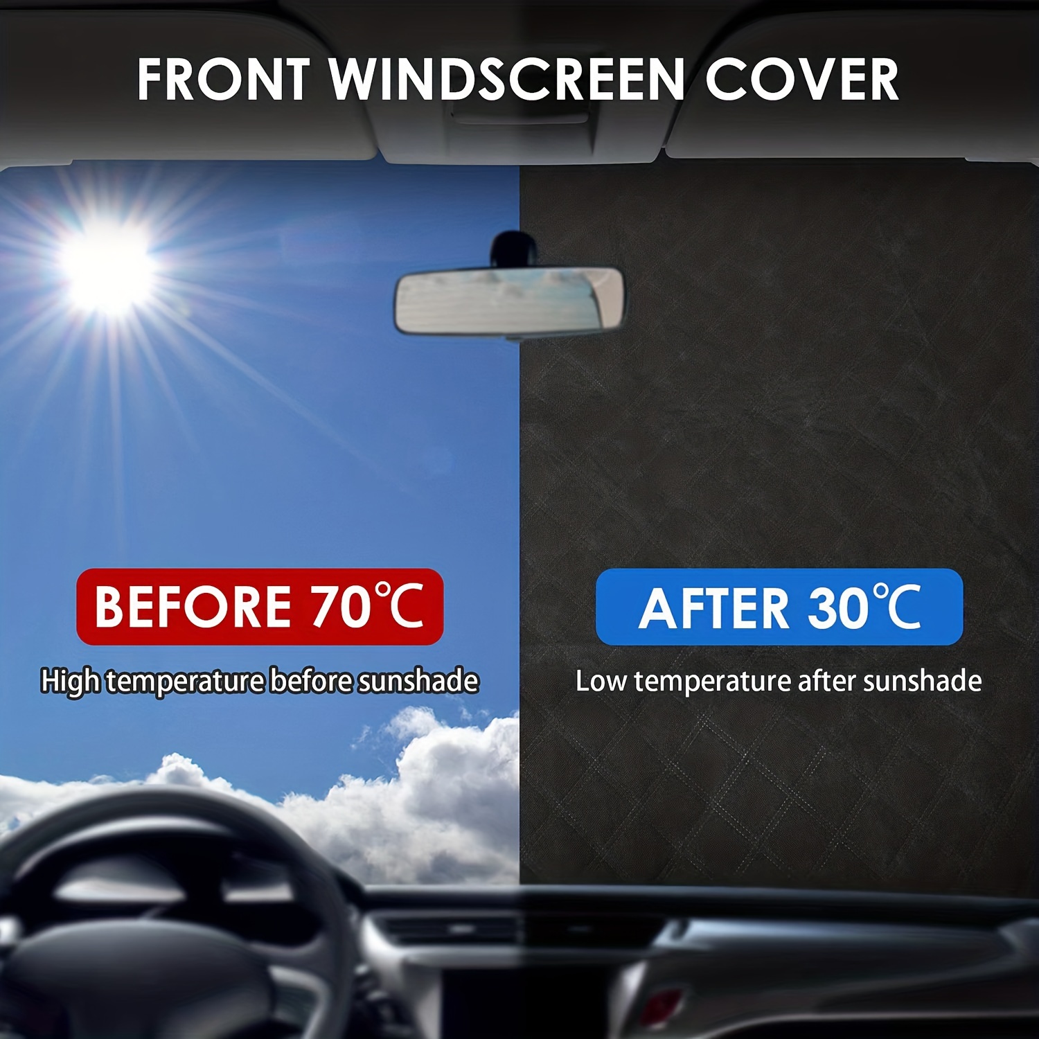 Car Windshield Cover Frost For Winter : Windshield Covers Ice Screen  Protector, Snow Guard Windshield Cover Frost Shield For Van & SUV,  57.87X39.37inc