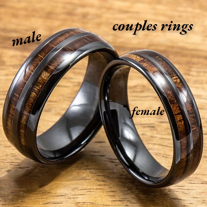 Mood Ring Inlaid Thermal Discoloration Stone Stainless Steel - Temu