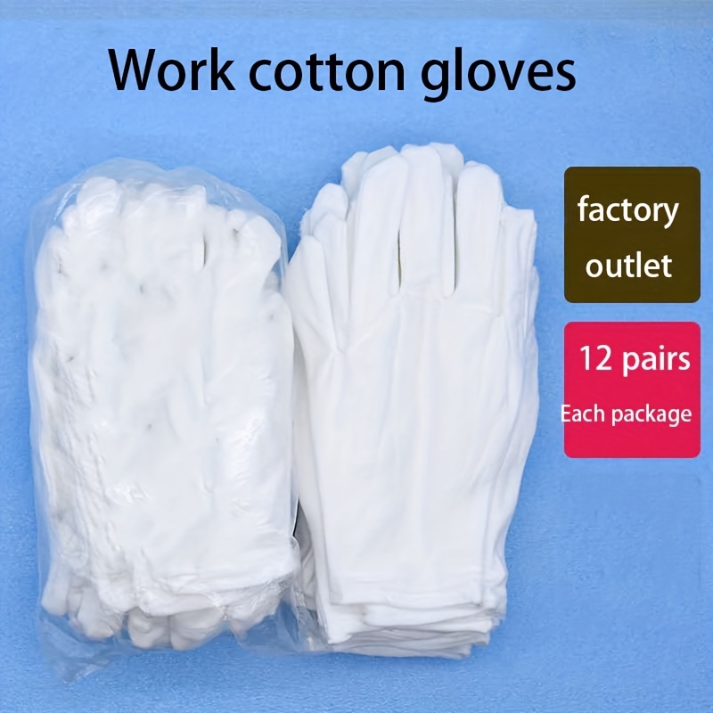 Luvas de algodão Beadnova para manuseio de joias, inspeção, hidratação,  mãos secas, eczemas (branco, 8 pares) : : Ferramentas e  Materiais de Construção