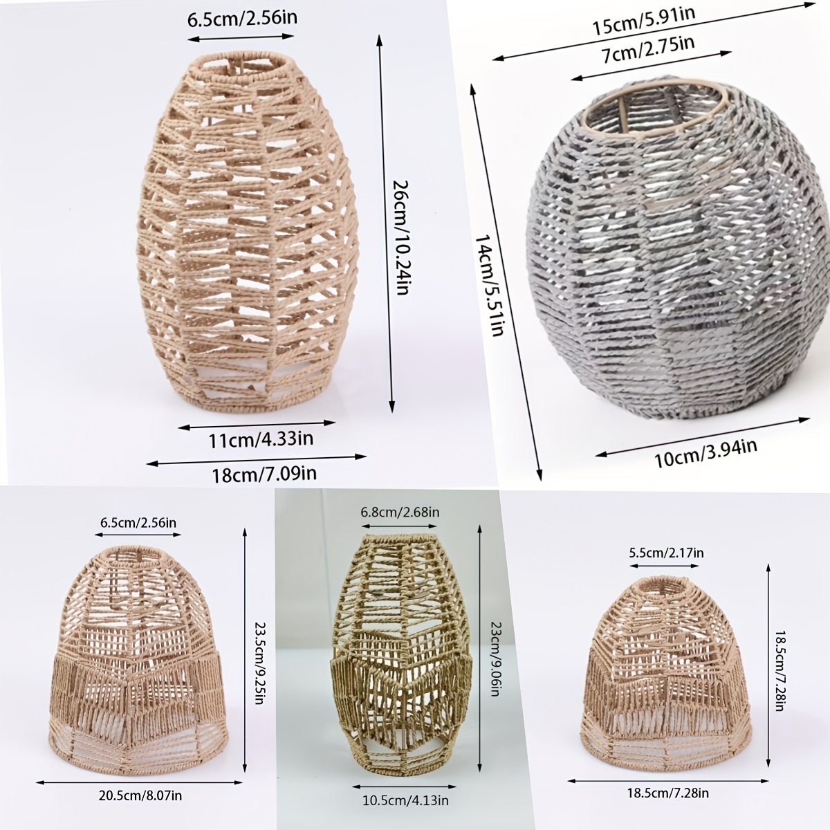 Paralume Lampada A Sospensione In Rattan 1 Pezzo - Temu Italy