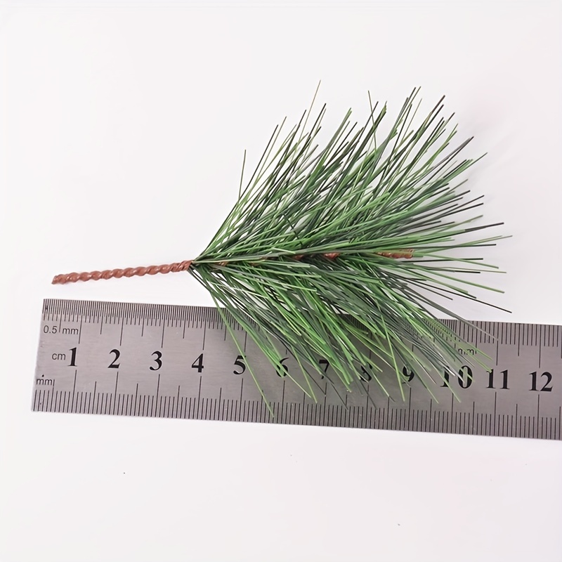 Artificial Green Pine Needles Branches Small Pine Twigs Stems