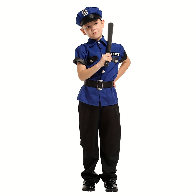 Conjunto Ropa Policía Niños Sombrero Conjunto Camisa - Temu