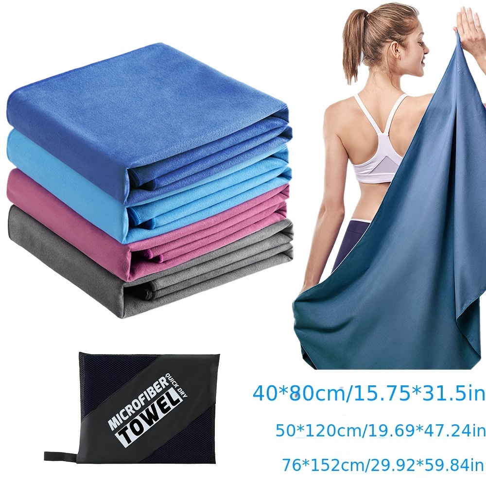 1pc Gym Towel Quick Dry 25x110cm Soft Sweat Absorbing Long Towel White Pink  Blue Soft Sports Hiking Towels