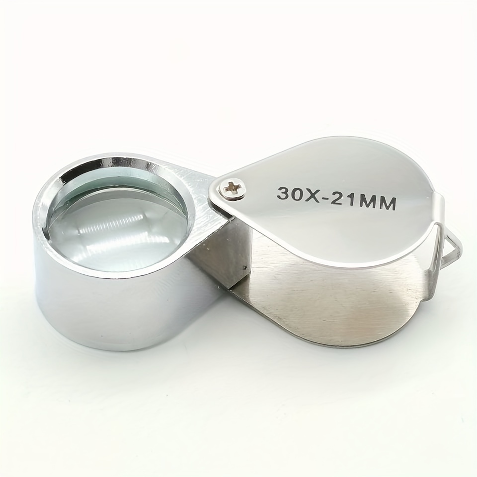2 Pcs Jewelers Loupe, 20X 30X Jewelers Magnifying Glass Pocket