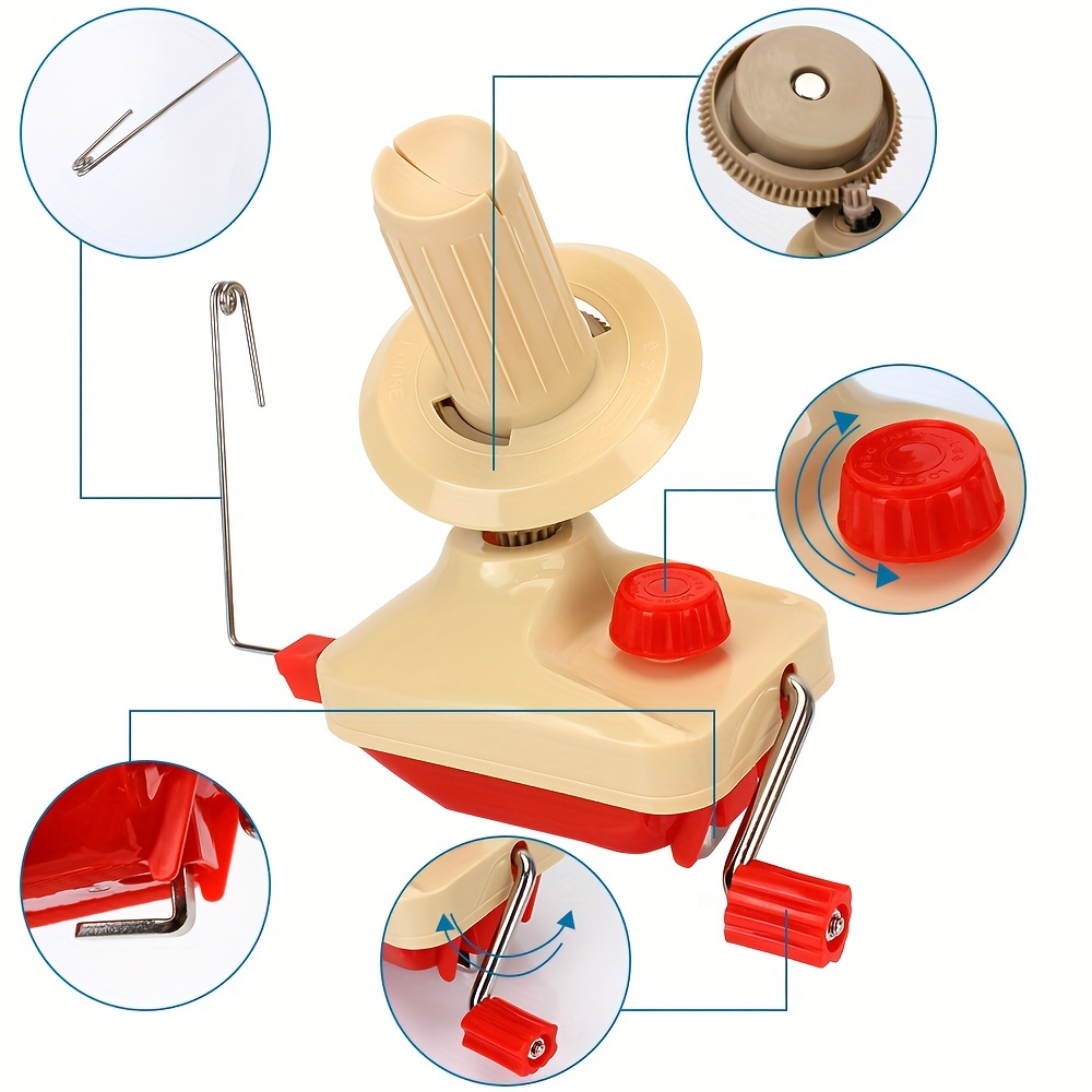 Portable Yarn Winder Hand Operated Roller Manual Fiber String Thread Spinner