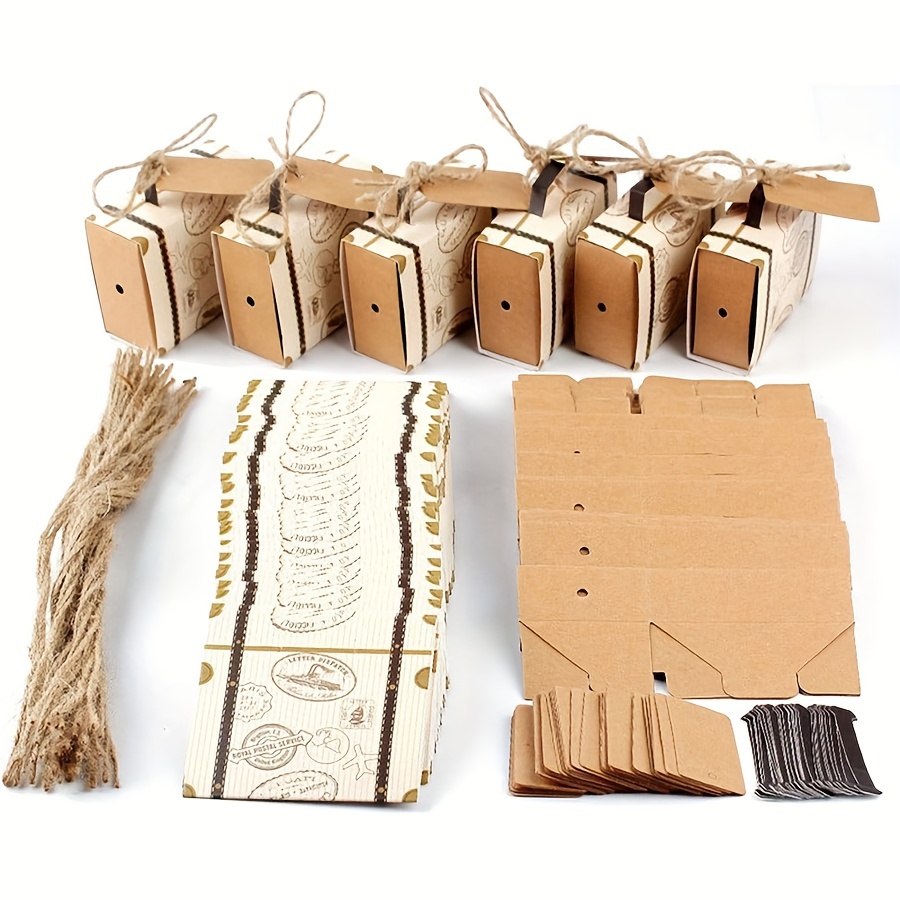 Mini Travel Case Gift Packaging Box Candy Box With Hemp Rope - Temu