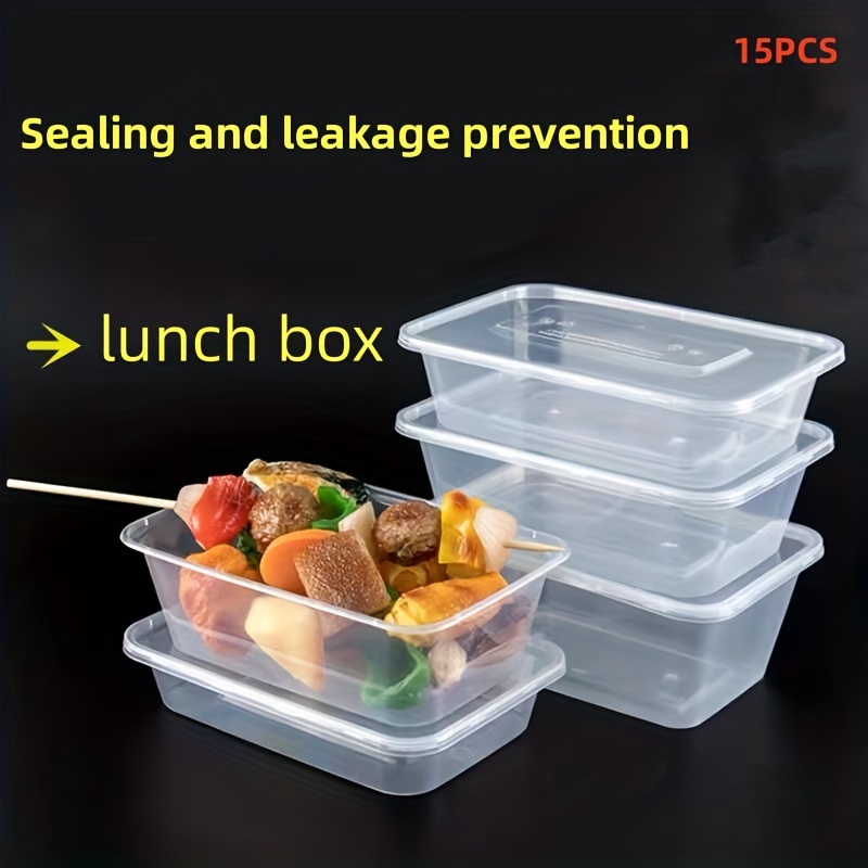 Disposable Lunch Boxes Packaging Boxes Rectangular Pp Plastic Food Grade  Thickened Household Transparent Fast Food Bento Lunch Box Takeaway  Restaurant Packaging Box - Temu