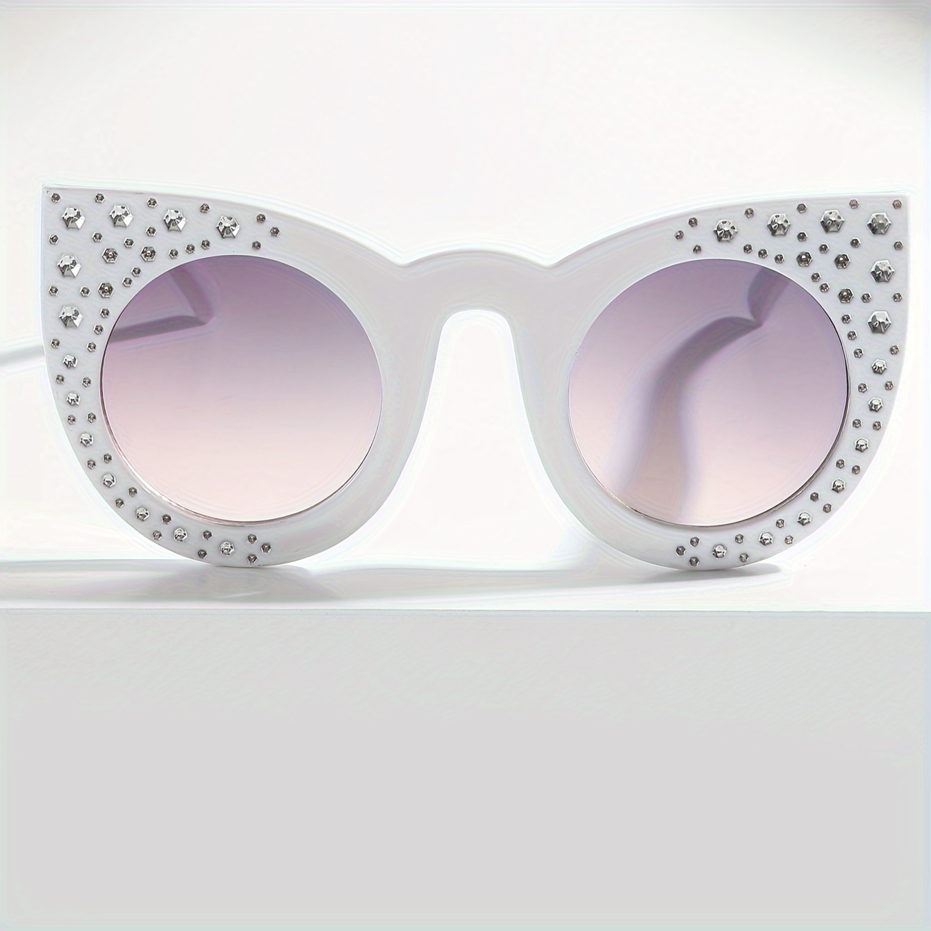 Elegant Exquisite Cat Eye Frame Sunglasses Inlaid - Temu
