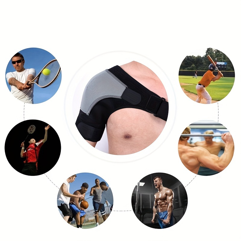 Adjustable Compression Shoulder Brace Ice Pack Holder Fits - Temu