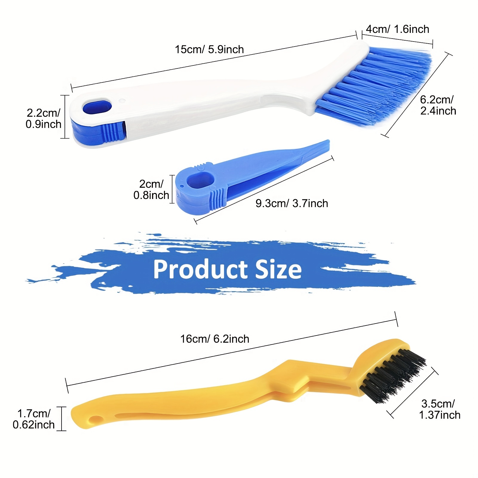 Versatile Hard Bristled Recess Narrow Crevice Cleaning Brush Household Tools  US