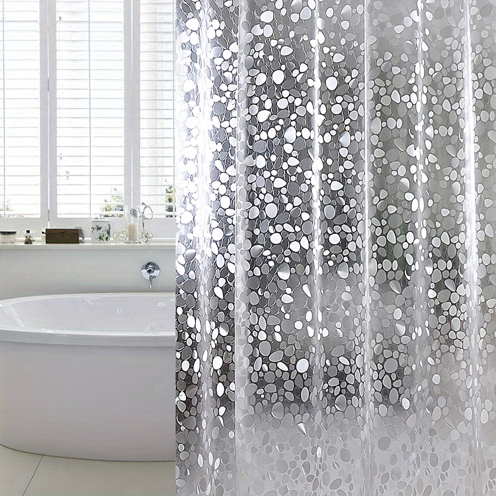 Riyidecor Cortina de ducha blanca juego de cortinas de ducha
