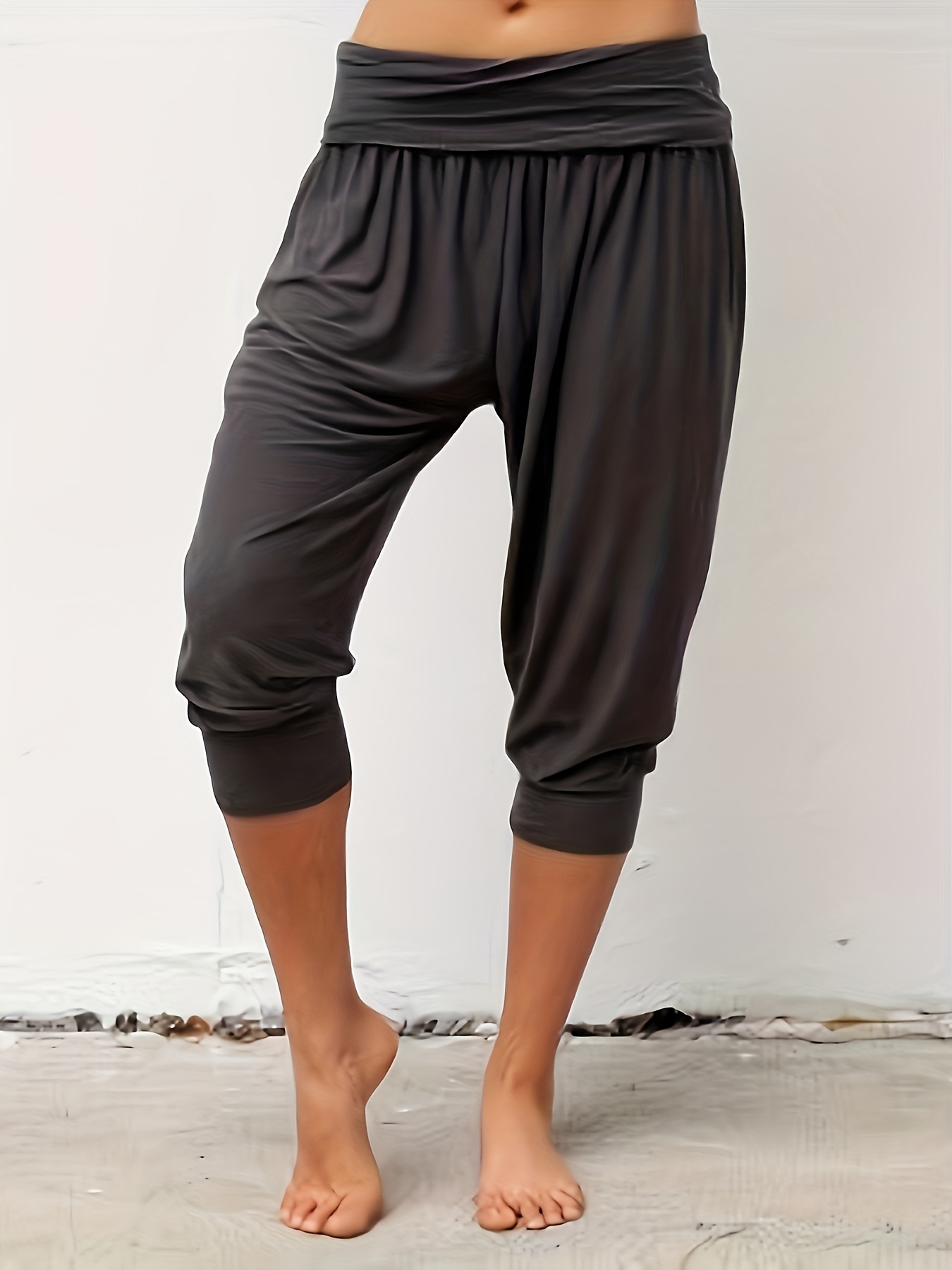 Summer Solid Loose Casual Sports Pants Yoga Workout Casual - Temu