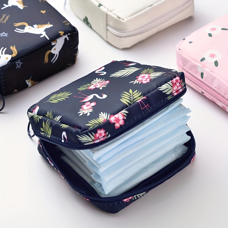 Portable Napkin Pouch Zipper Tampon Holder Cosmetic Storage Bag Sanitary  Napkin Bag Coin Purse Sanitary Pads Bag 4 