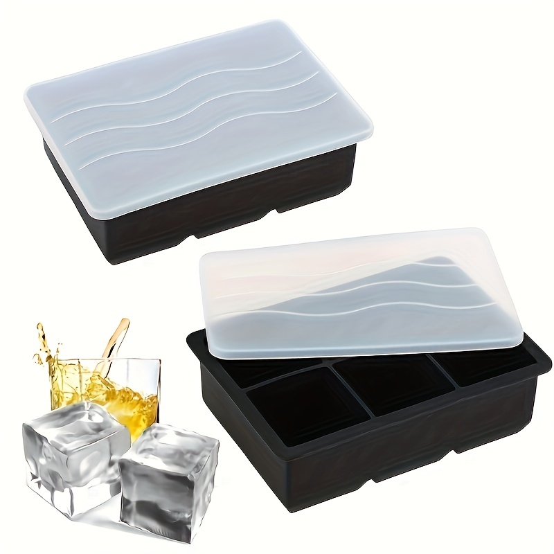 Silicone Freezing Tray  4-Grids Extra-Large with Lid for Sauce