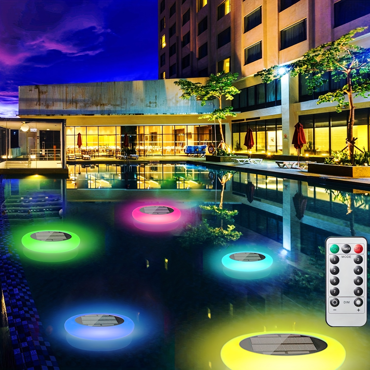 Solar Floating Light Led Lights Waterproof 7 Color Changing - Temu