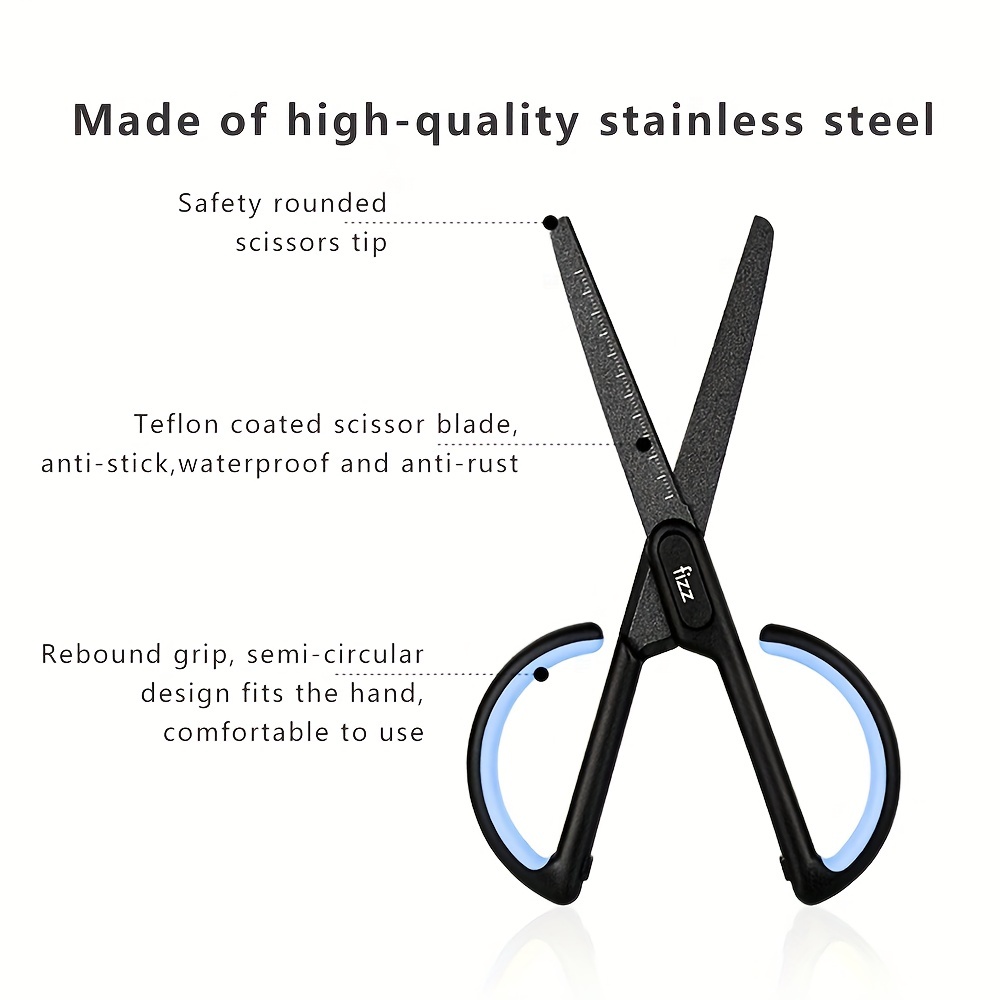 Fizz Multifunction Scissors Anti-stick - Black