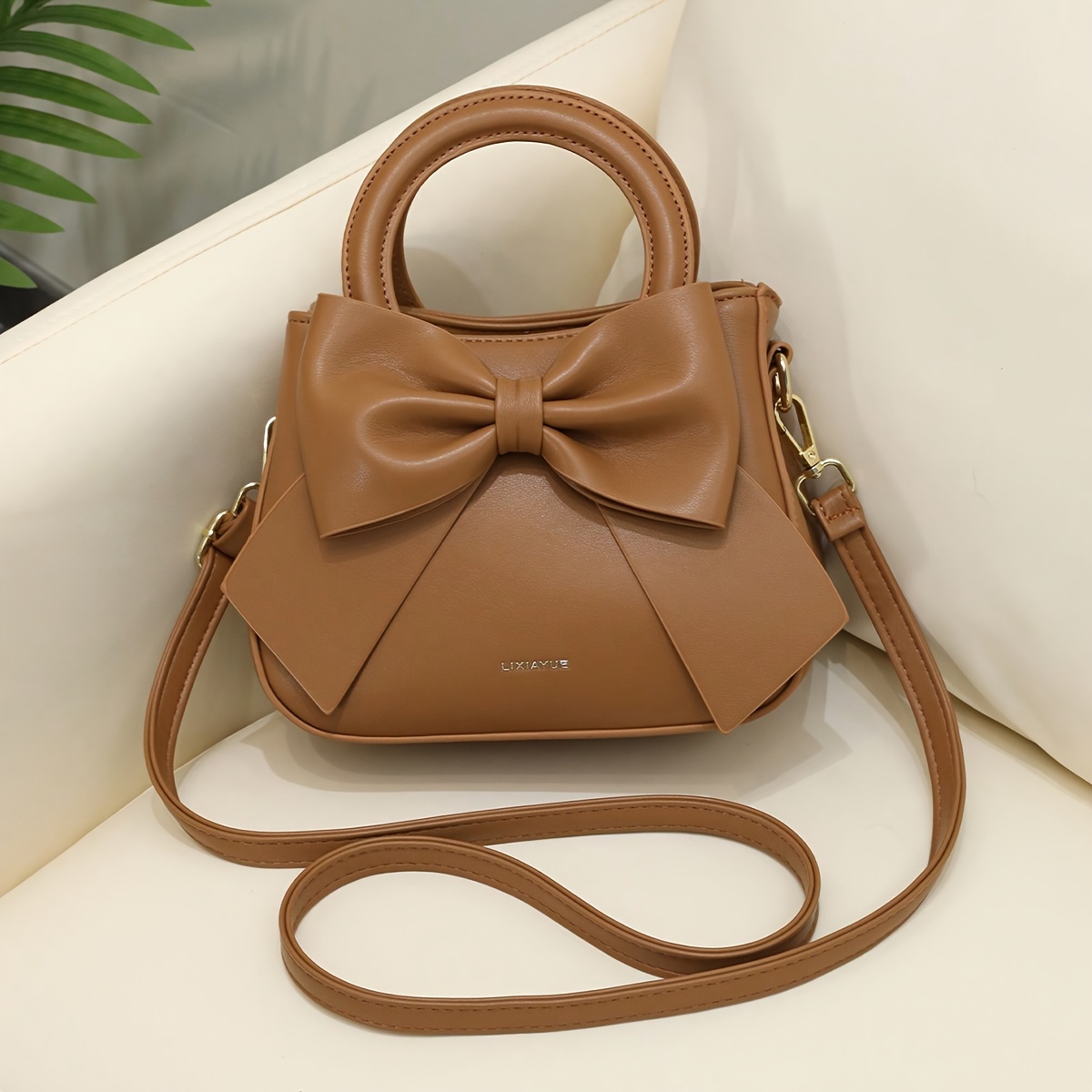 Ladies Cute Small Handbag Cross Shoulder Bag for Women, Brown