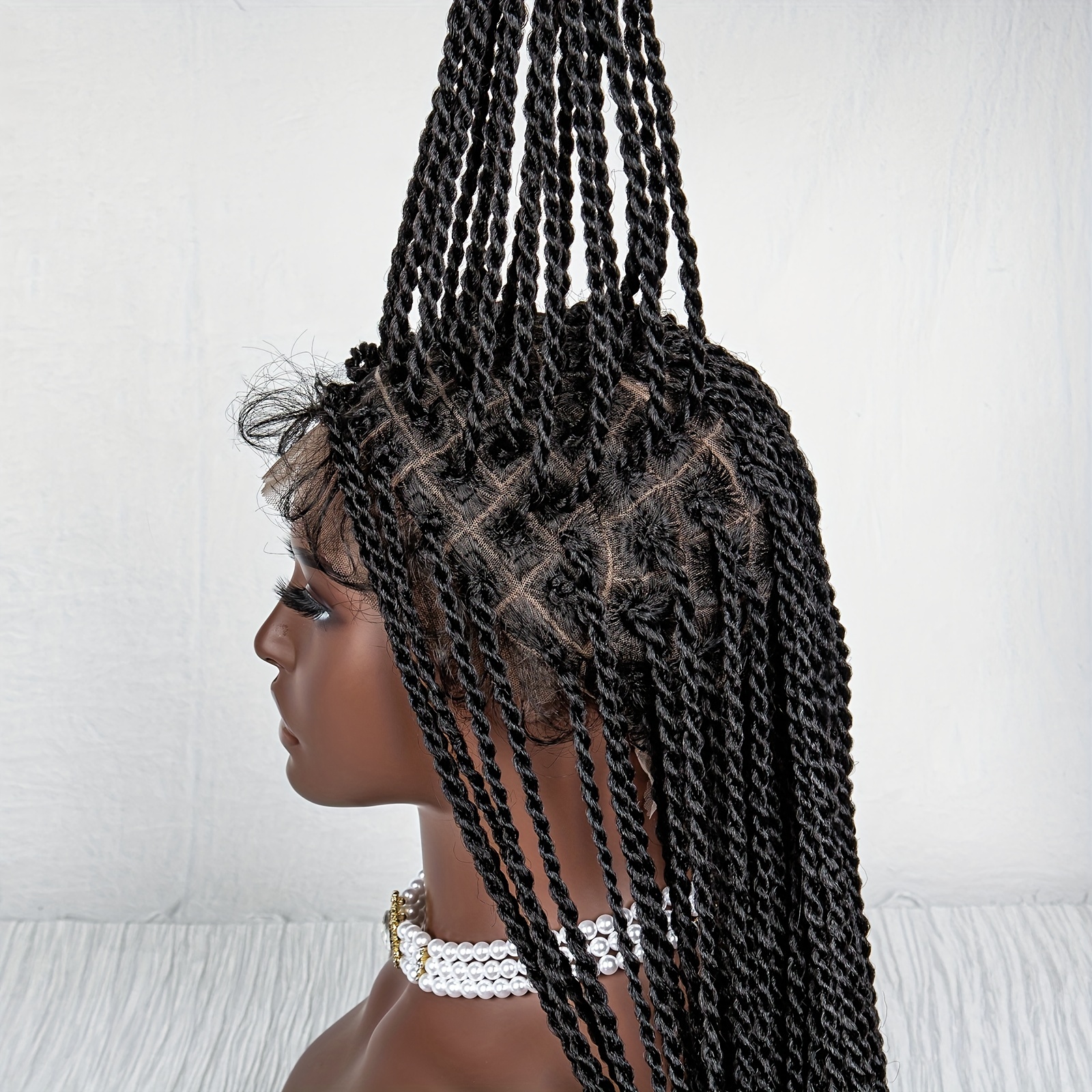 Long Braided Wigs Women Full Lace Cornrow Braids Synthetic - Temu Canada