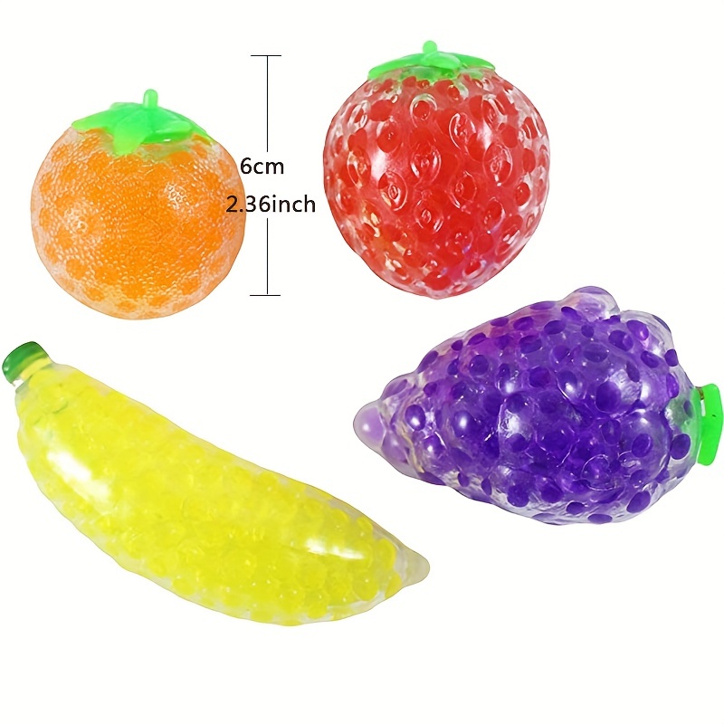 Random Fruit Water Bead Filled Squeeze Stress Balls Fruit - Temu